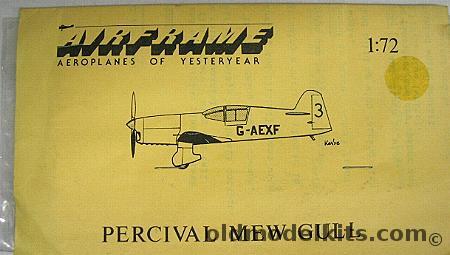 Airframe 1/72 Percival Mew Gull plastic model kit